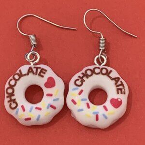Donut Earring, Funny Food, Food Jewelry, Food Earring, Chef Earrings, Cooking